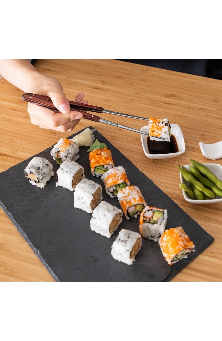 FRENCH HOME 12-Piece Assorted Chopsticks, Rests & Sauce Bowls, Alternate, color, Pakkawood