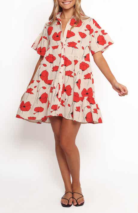 Petal & Pup Floral Button-Up Shirtdress