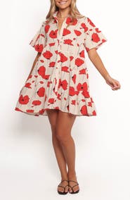 Petal & Pup Floral Button-Up Shirtdress