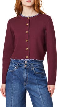 Scotch & Soda Crochet Trim Cardigan