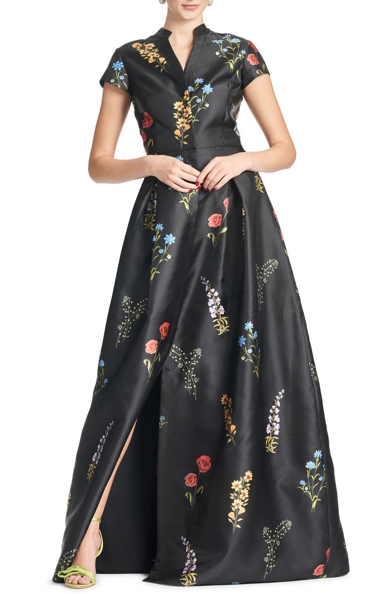 Sachin & Babi Marta Floral Mikado Ballgown, Main, color, 