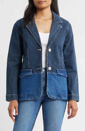 CITY BLUES Two-Tone Denim Blazer