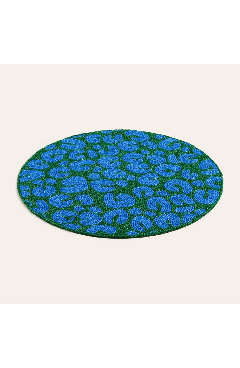 Zsa Zsa Zsu Dadri Beadded Placemat Animal 14 In, Alternate, color, Blue-Green