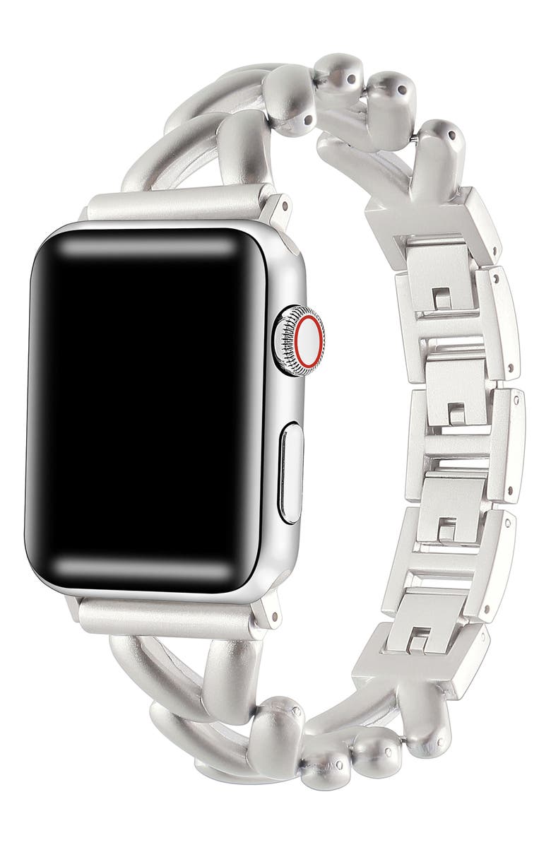 The Posh Tech Caroline Apple Watch<sup>®</sup> Watchband, Alternate, color, Starburst Silver