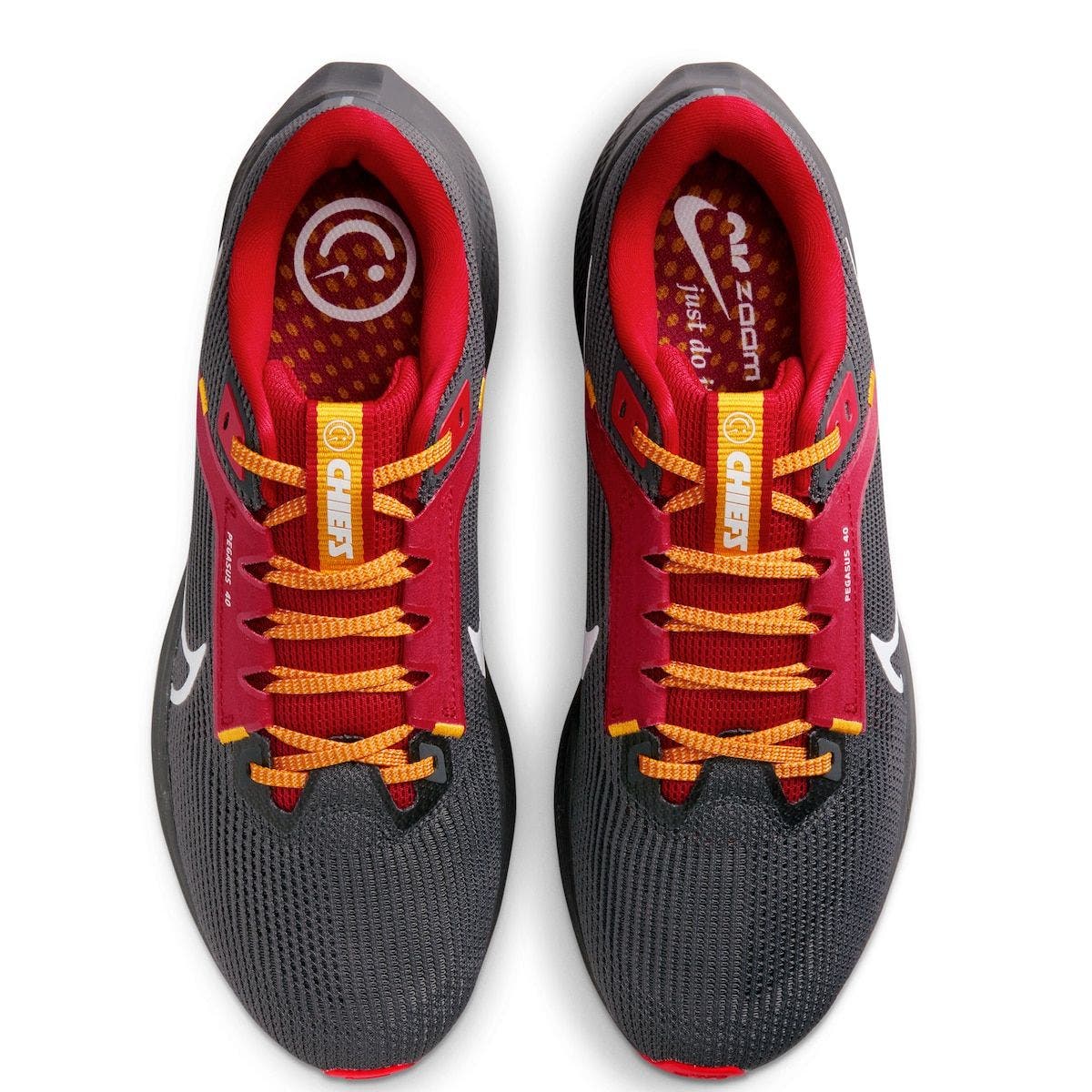 Nike Unisex Nike  Anthracite Kansas City Chiefs Zoom Pegasus 40 Running Shoe, Alternate, color, 