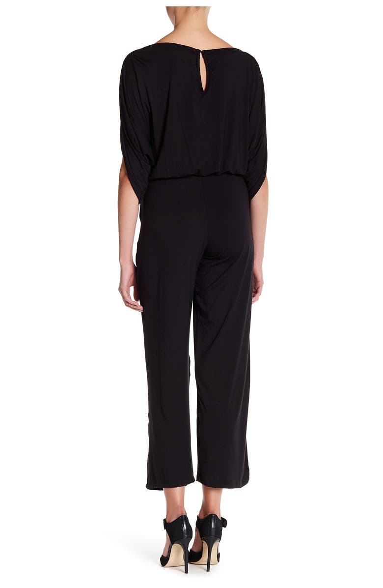 GO COUTURE Raglan Sleeve Jumpsuit, Alternate, color, Black