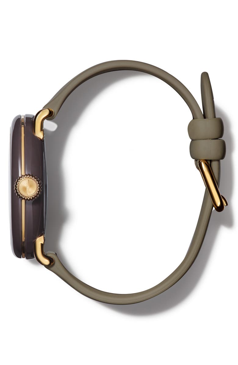 Shinola Detrola The Burnout Silicone Strap Watch, 43mm, Alternate, color, 