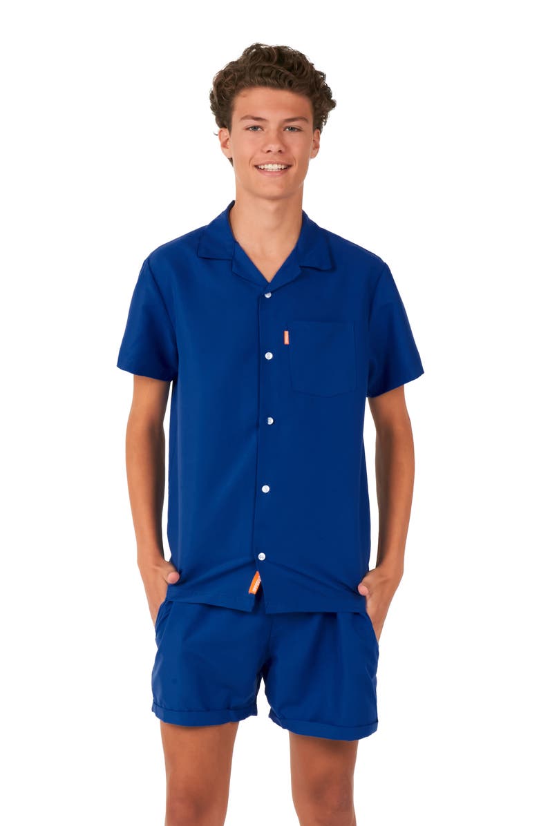 OppoSuits Kids' Navy Royale Camp Shirt & Shorts Set, Alternate, color, Navy