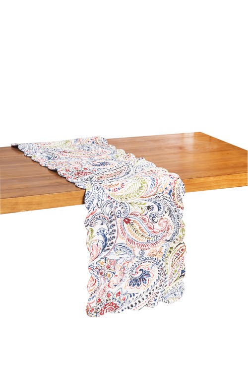 C & F Home C&f Home Payton Paisley Table Runner 14" X 51" In Blue