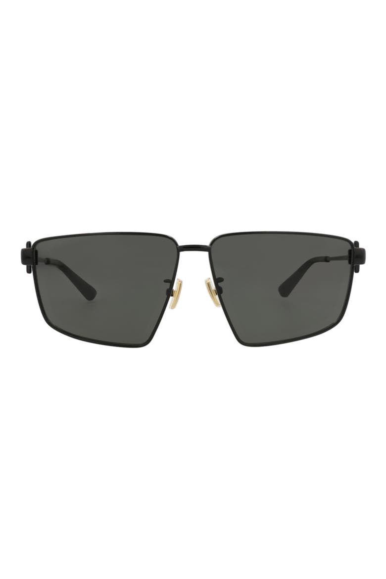 61mm Square Sunglasses, Main, color, BLACK BLACK GREY