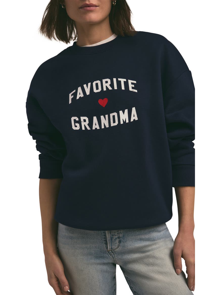 Favorite Grandma Graphic Sweatshirt, Main, color, NAVY