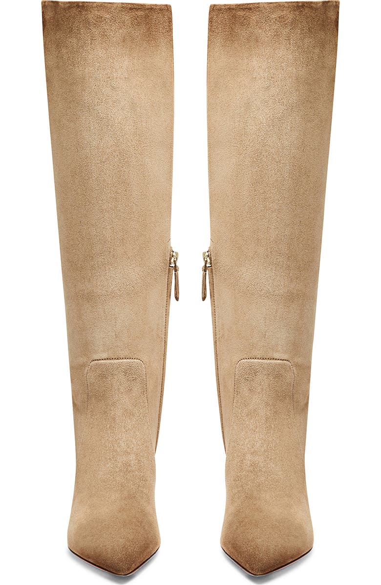 Santoni Women's Suede High-Heel Boot, Alternate, color, Natural