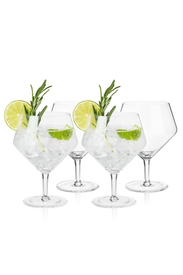 Raye Crystal Gin & Tonic Glasses Set of 4, Alternate, color, Clear