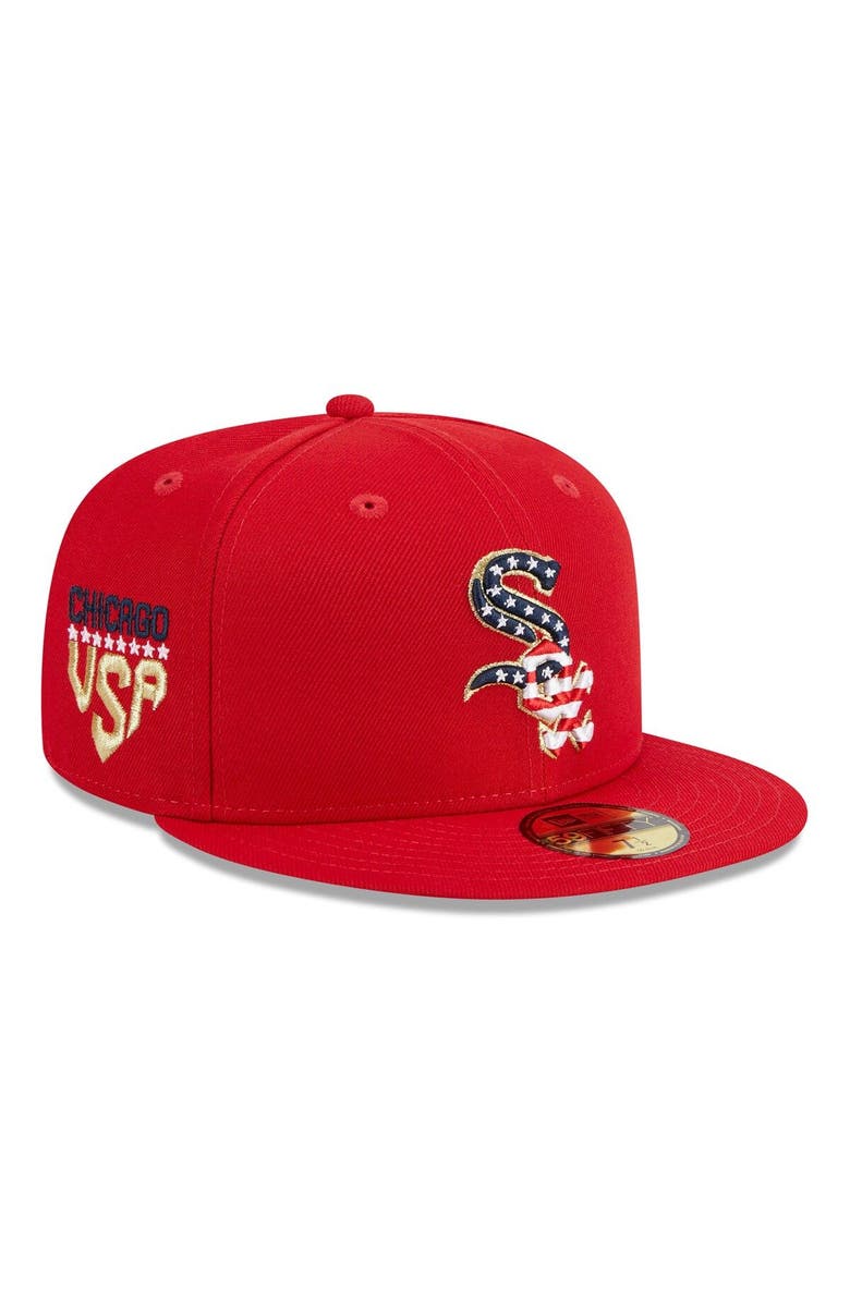 New Era Men's New Era  Red Chicago White Sox 2023 Fourth of July 59FIFTY Fitted Hat, Main, color, Red
