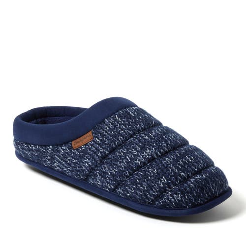 Dearfoams Asher Marled Knit Clog Slipper In Navy