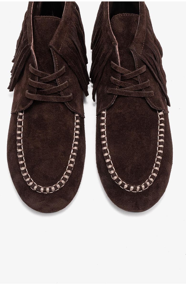 Forever & Always Shoes Raux Leather Ankle Boot, Alternate, color, Brown Suede Leather