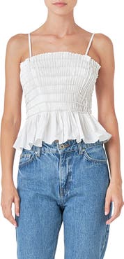 Endless Rose Bead Pleated Peplum Camisole