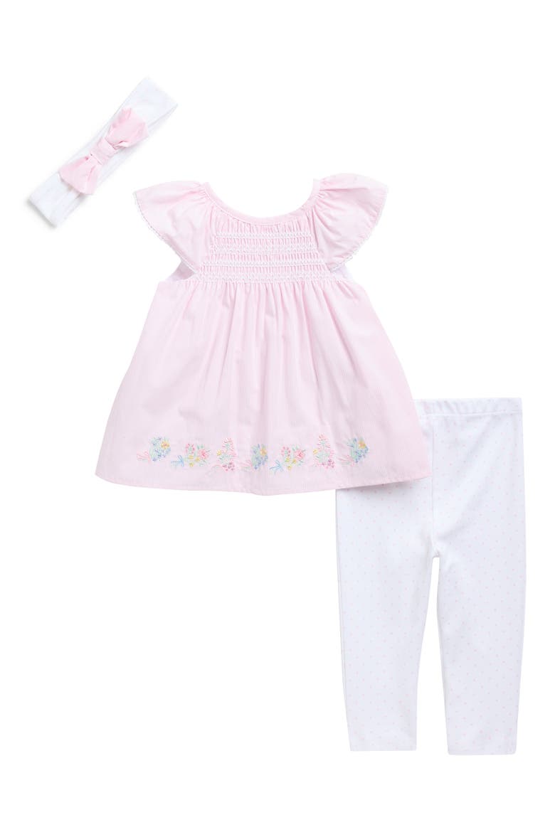 Posy Tunic, Leggings & Headband Set, Main, color, PINK