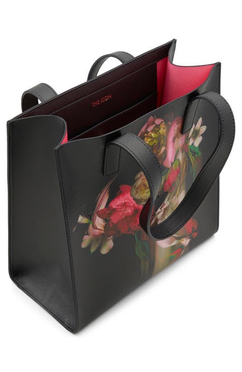 Ted Baker London Seacon Faux Leather Tote In Black Multi