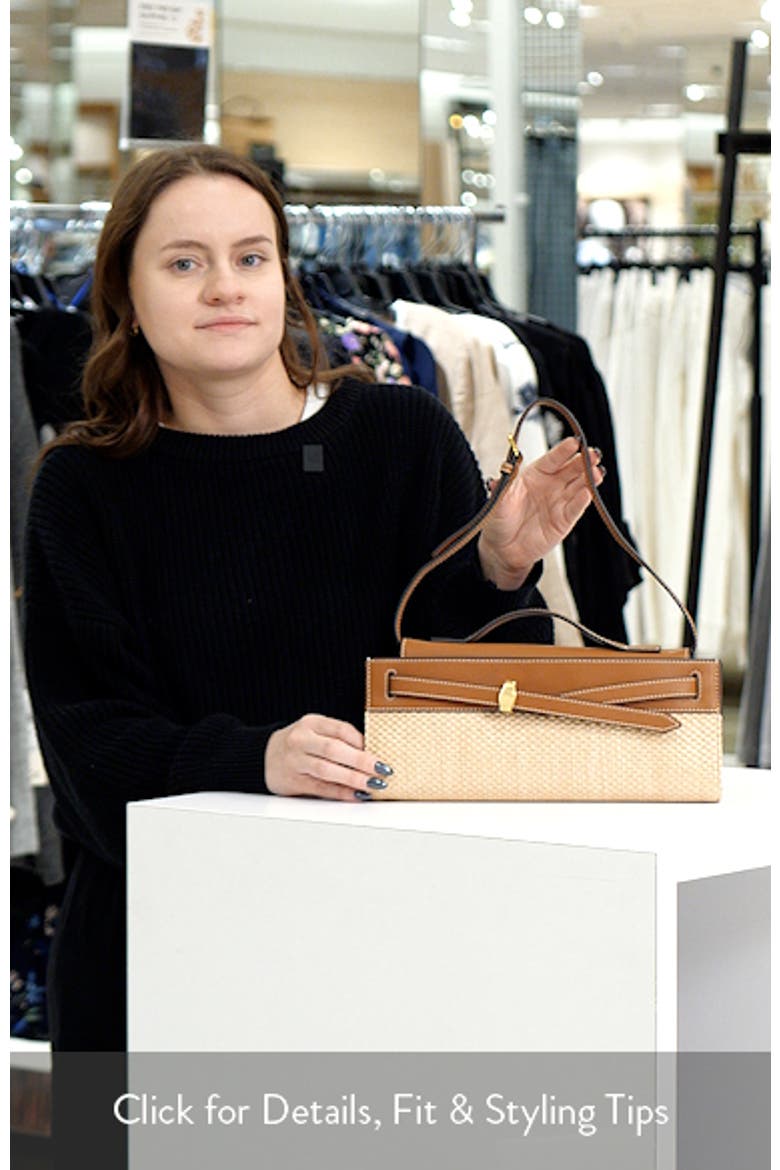 Dash Leather & Raffia Clutch video