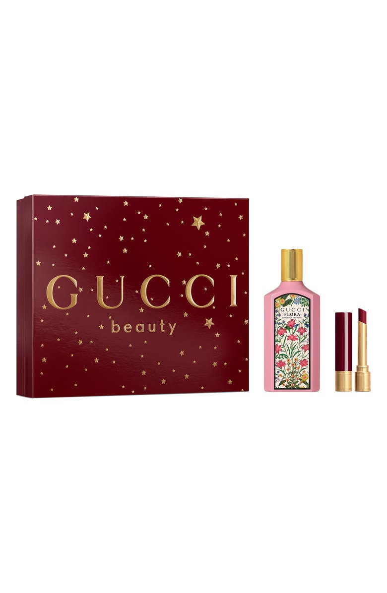 Gucci Flora Gorgeous Gardenia Eau de Parfum & Lipstick Gift Set $230 Value, Main, color, 
