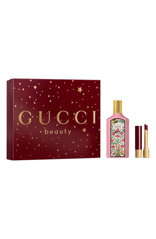 Gucci 2-pc. Flora Gorgeous Gardenia Eau De Parfum With Lipstick Set In Burgundy