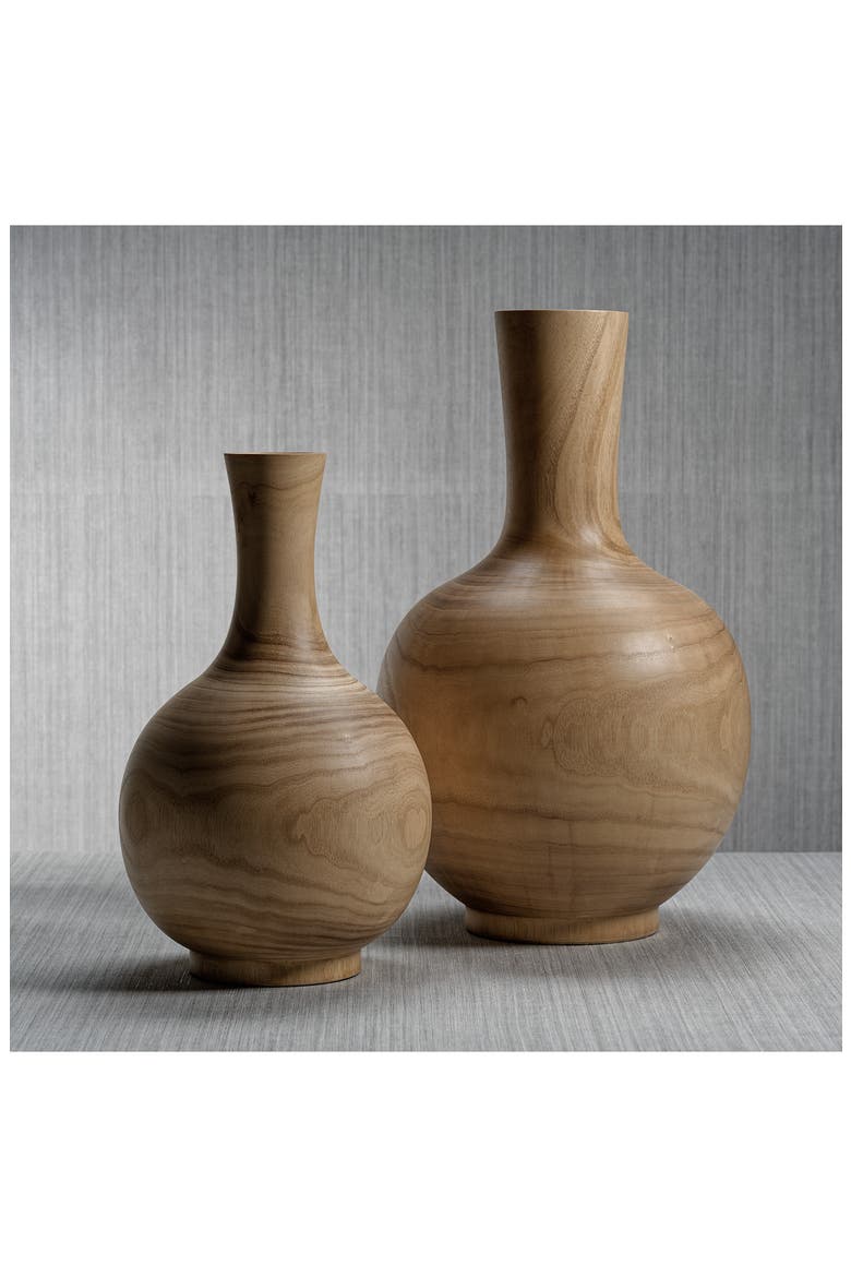 Alicante Paulownia Wood Vase, Alternate, color, NATURAL