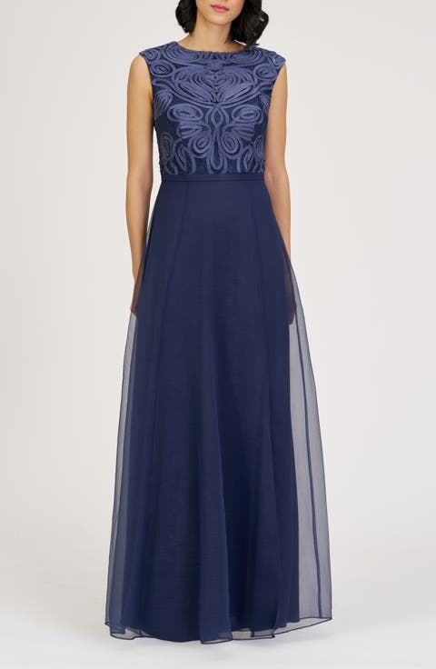 Keira Soutache Lace Bodice Gown