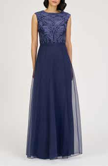 JS Collections Keira Soutache Lace Bodice Gown
