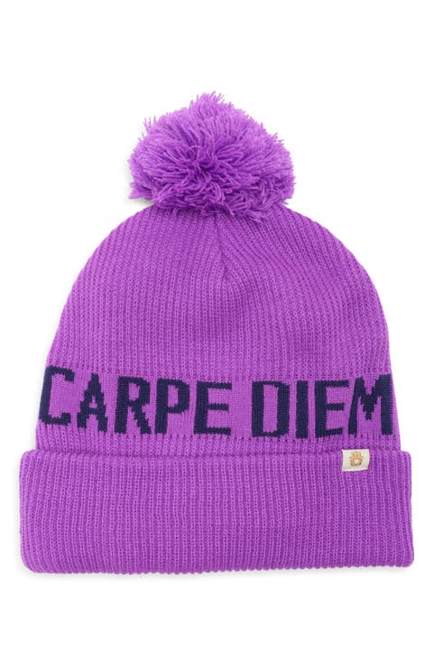 Carpe Diem Pompom Beanie