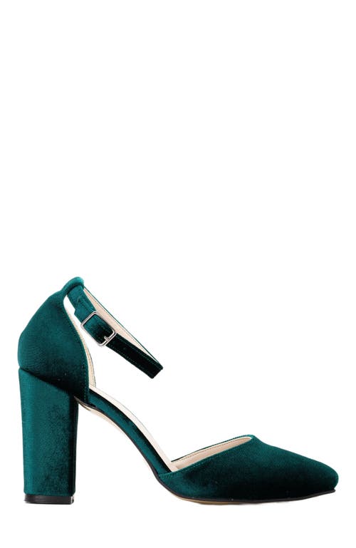 Forever & Always Shoes Women's Jolie - Emerald Green Wedding Heels With Ribbon In Emerald Green