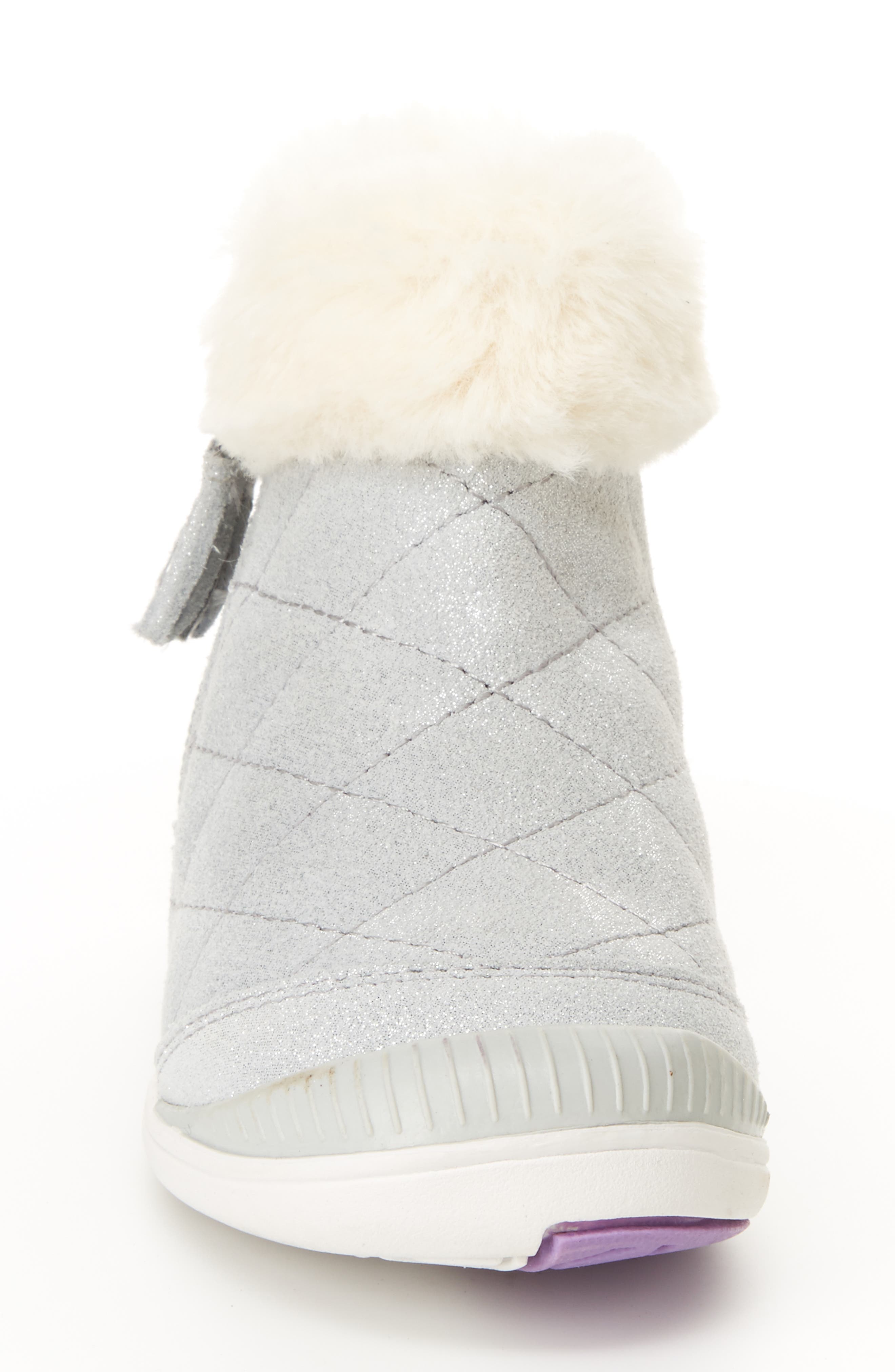 Stride Rite Chloe Faux Fur Quilted Bootie, Alternate, color, 