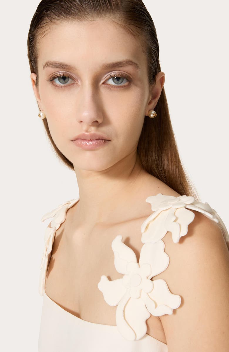 Valentino Garavani VLOGO Imitation Pearl Stud Earrings, Alternate, color, Ivory/ Gold