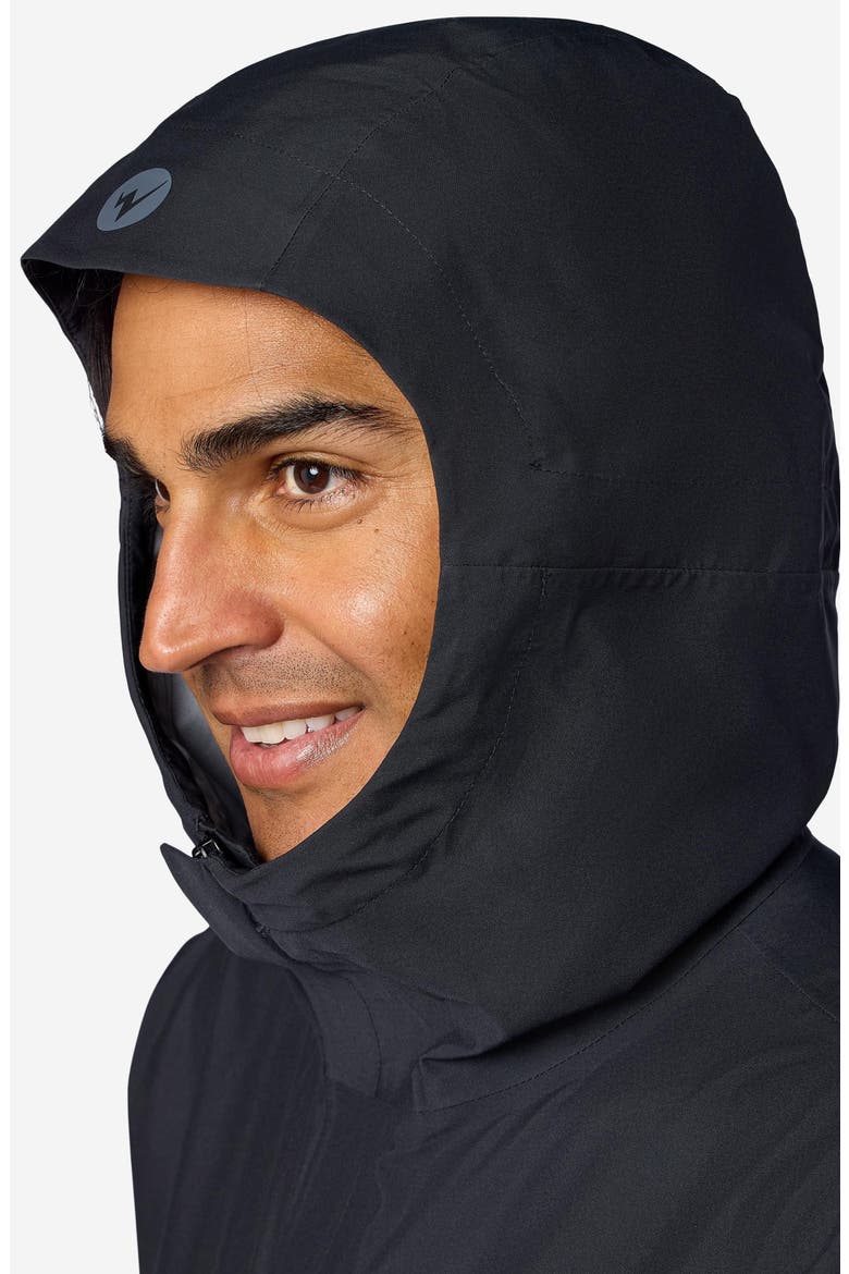 PreCip® Eco Pro Waterproof Hooded Jacket, Alternate, color, BLACK