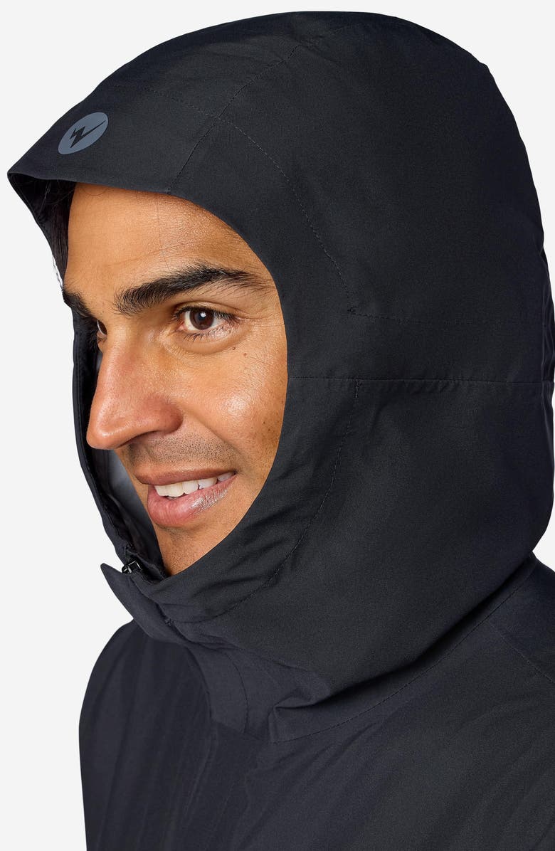 Marmot PreCip<sup>®</sup> Eco Pro Waterproof Hooded Jacket, Alternate, color, Black