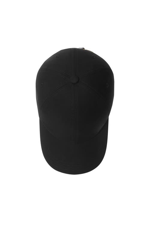 Burberry Gabardine Baseball Cap In Black/sand