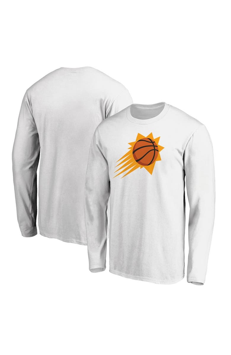 FANATICS Men's Fanatics Branded White Phoenix Suns Team Primary Logo Long Sleeve T-Shirt, Main, color, 