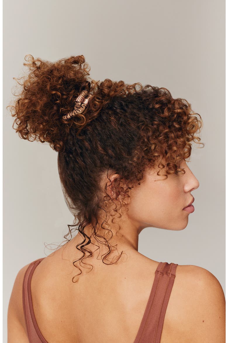 Pure Silk 4-Pack Skinny Scrunchies: Back to Basics Collection, Alternate, color, LIGHT BROWN