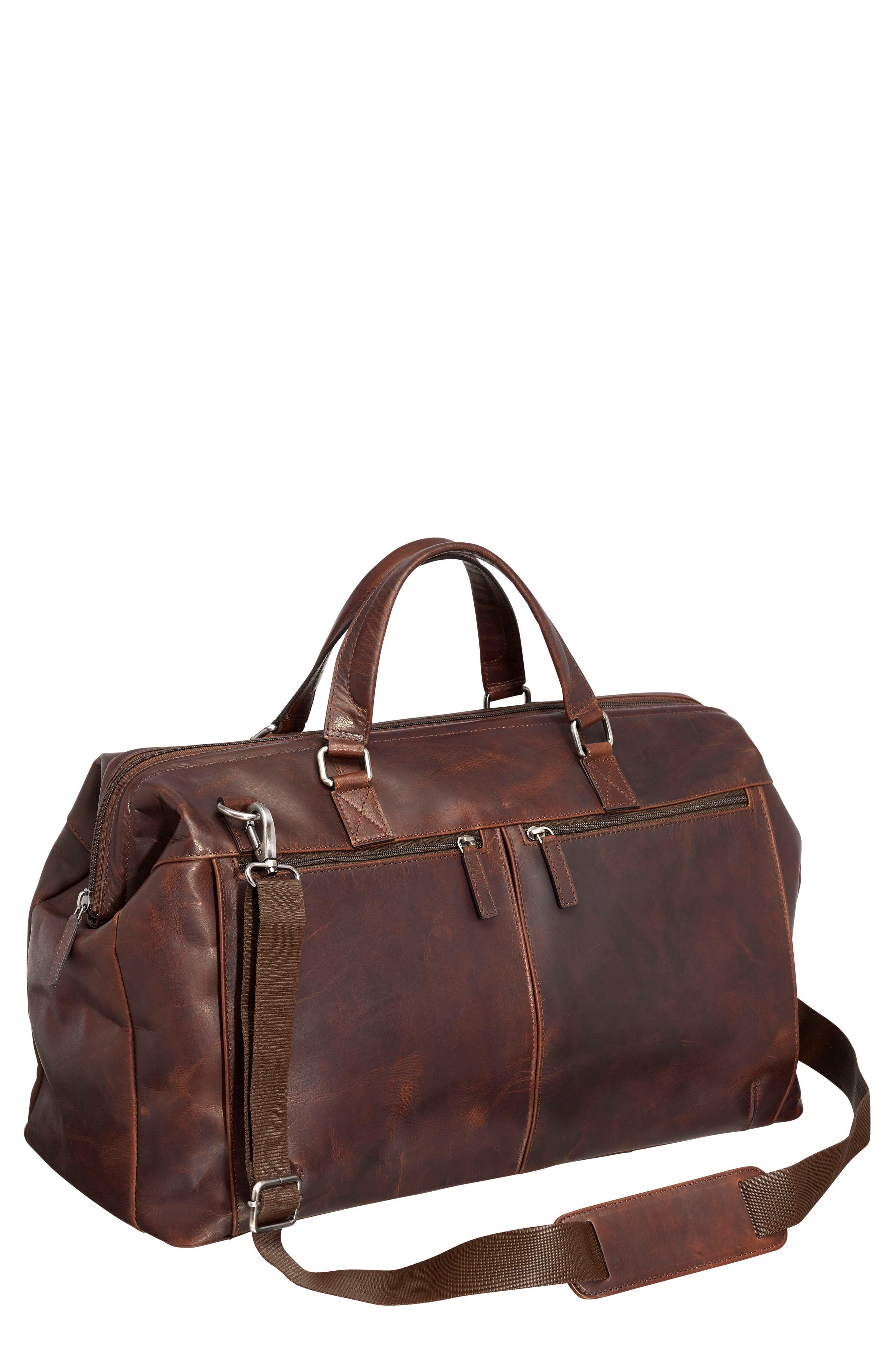 Mancini Carry-On Leather Duffle Bag