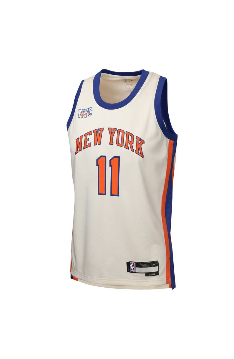 Nike Youth Nike Jalen Brunson Cream New York Knicks 2025/26 City Edition Swingman Jersey, Alternate, color, Cream