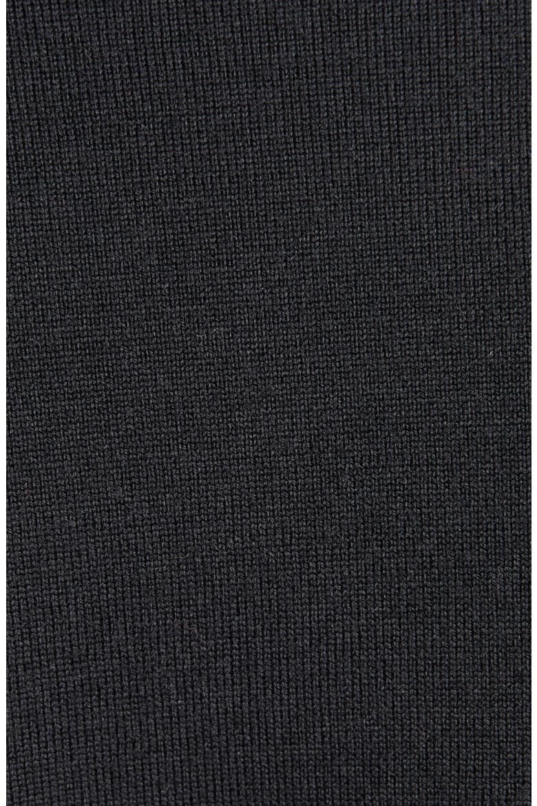 Embroidered Bow Appliqué Virgin Wool Cardigan, Alternate, color, BLACK