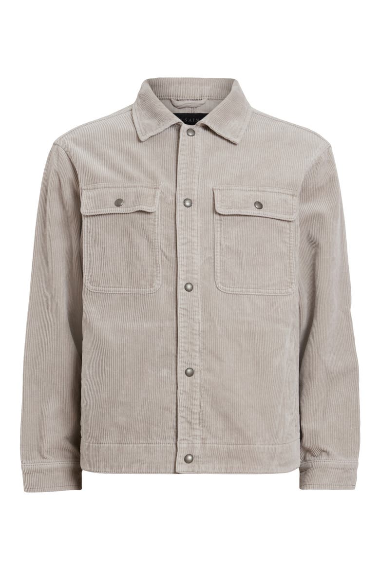 Castleford Corduroy Overshirt, Alternate, color, MARCH GREY