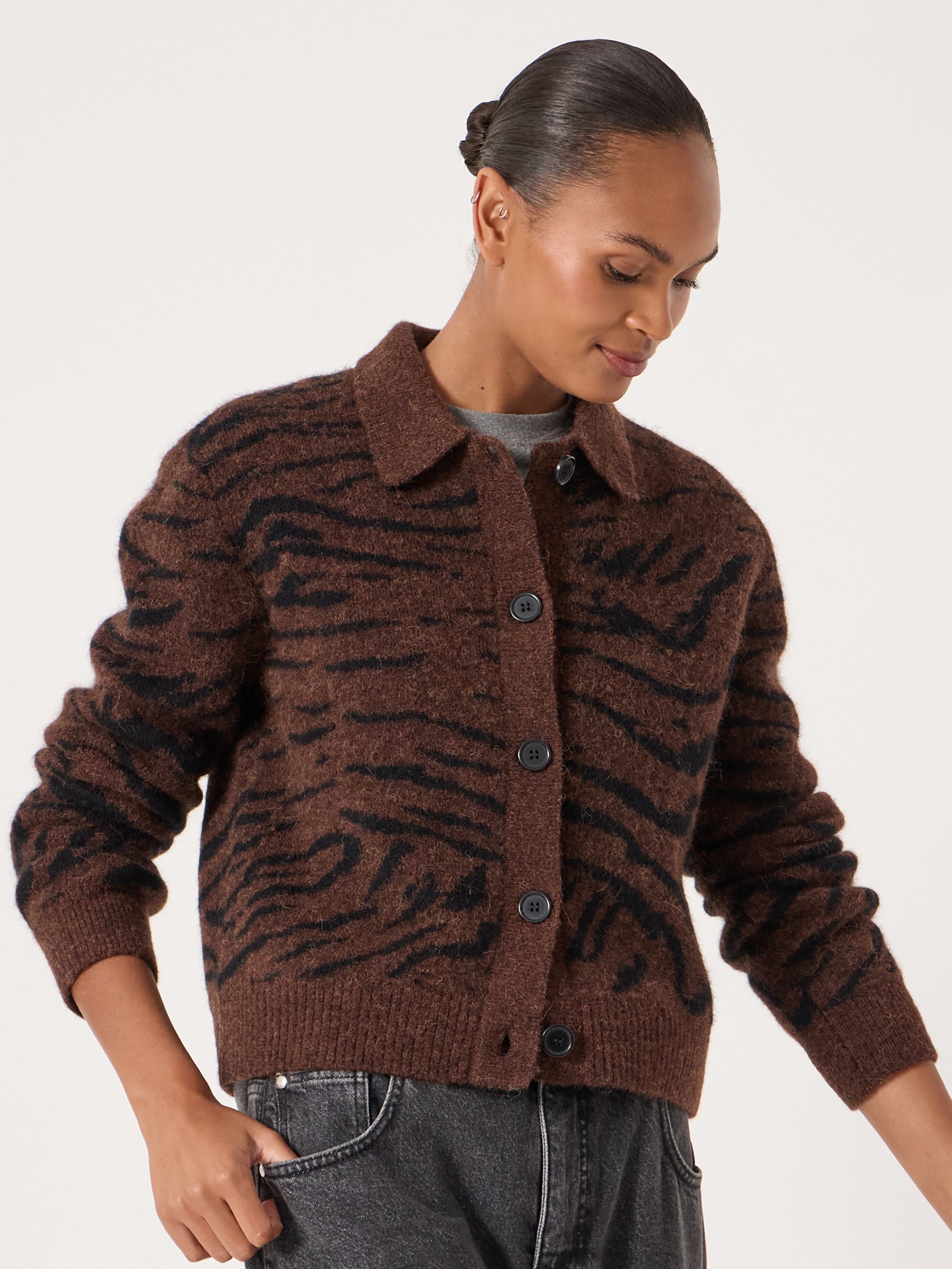 Wool Blend Jacquard Shirt Jacket