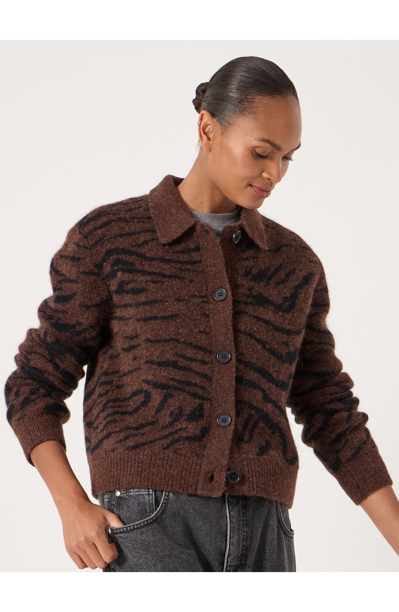 Hush Wool Blend Jacquard Shirt Jacket, Main, color, Dark Brown