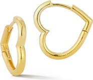 SPHERA MILANO Heart Huggie Hoop Earrings