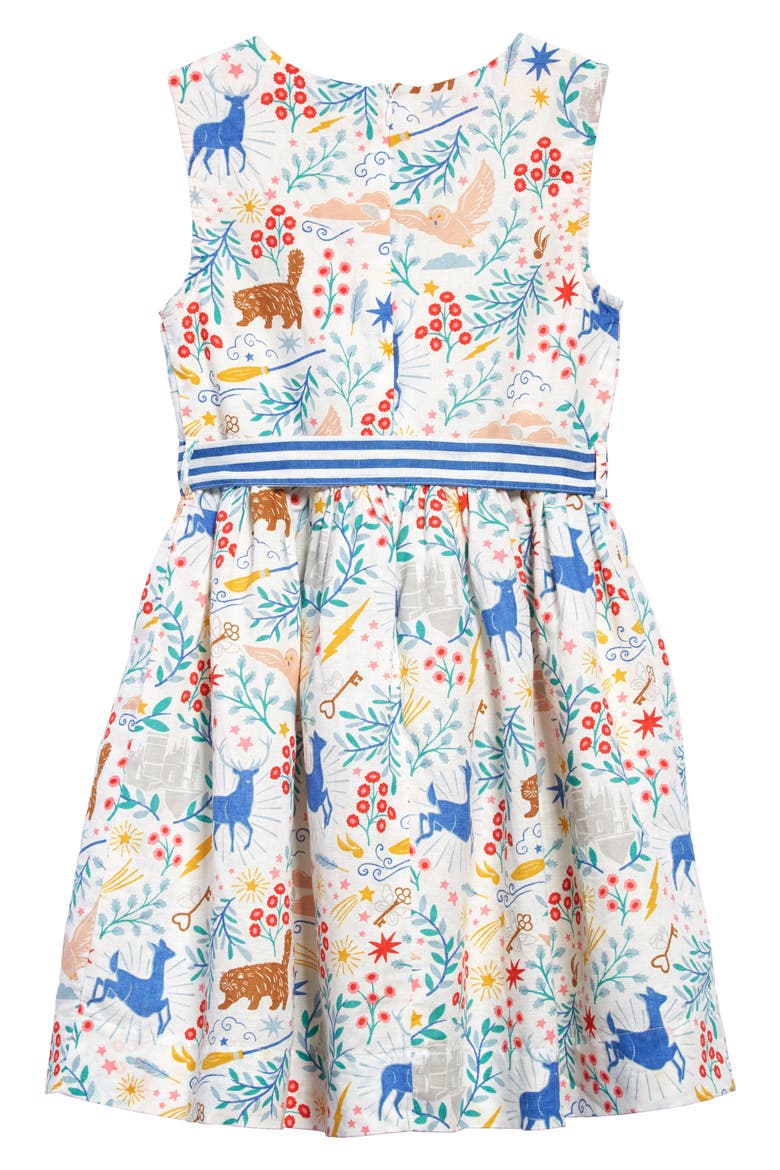 x Harry Potter Hogwarts Print Dress, Alternate, color, IVORY HOGWARTS TOILE
