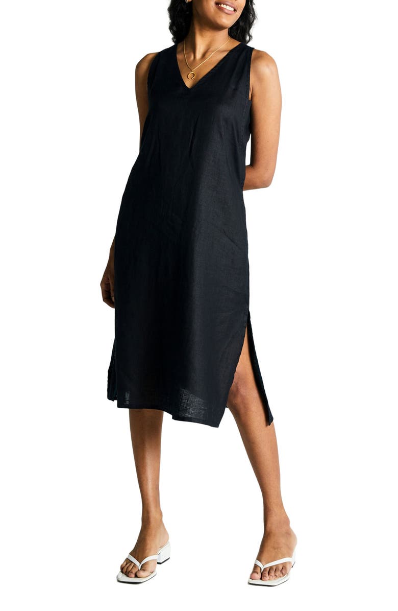 Reistor V-Neck Straight Dress, Alternate, color, Black