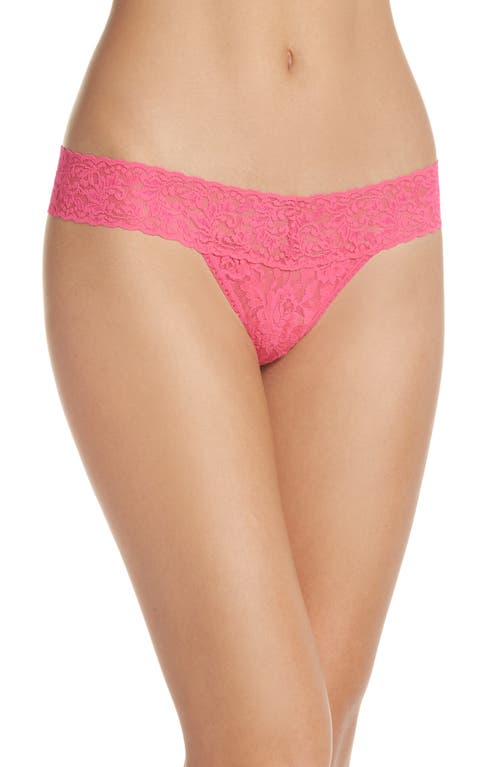 Hanky Panky Signature Lace Low Rise Thong In Pink