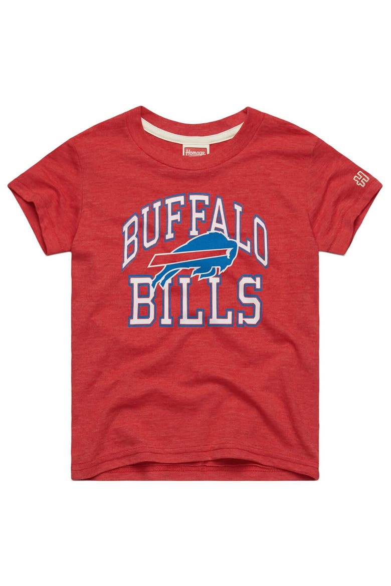 Youth Homage  Red Buffalo Bills Arch Tri-Blend T-Shirt, Main, color, Red