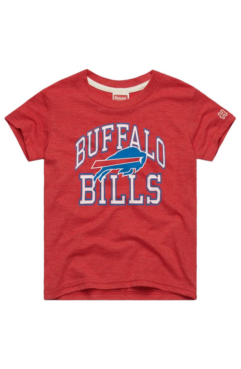Homage Youth Homage Red Buffalo Bills Arch Tri-Blend T-Shirt, Main, color, Red